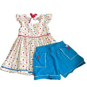 Wildflowers Girls Size 6 Shorts and Flutter Sleeve Top Set | EUC |